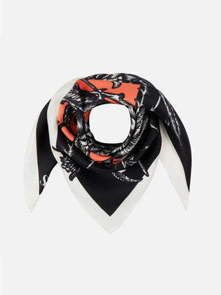 Wild Spray Coral Square Men's Scarf