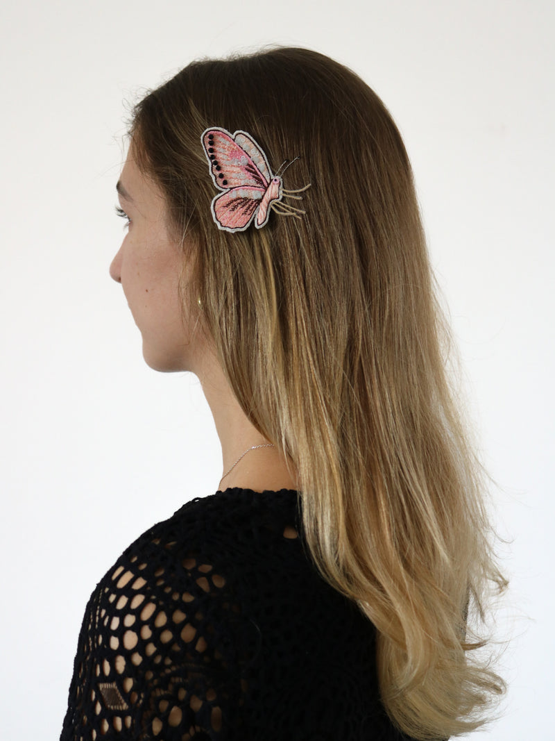 Coral Flutter Butterfly Clip