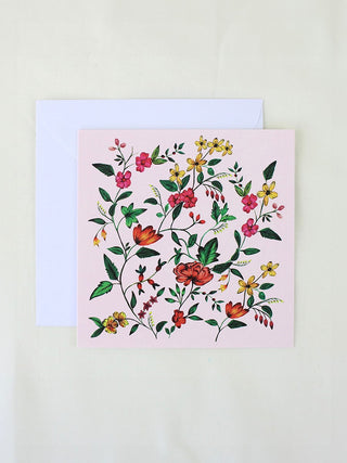 Botanical Pink Card