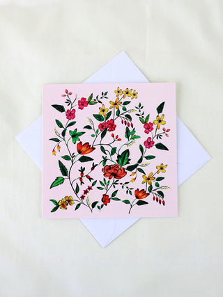 Botanical Pink Card