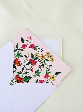 Botanical Pink Card