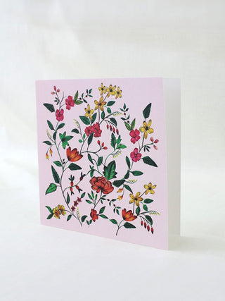 Botanical Pink Card