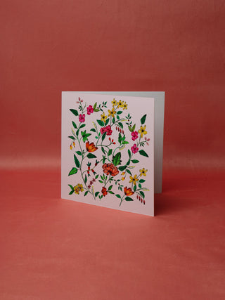 Botanical Pink Card