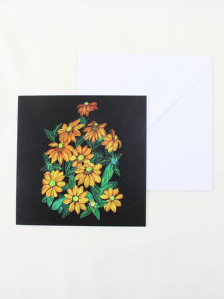 Dark Night Sunflower Card