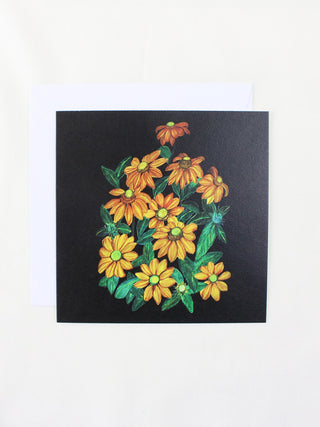 Dark Night Sunflower Card