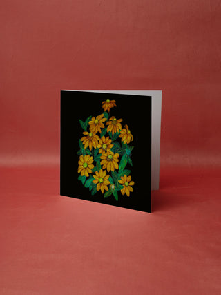 Dark Night Sunflower Card