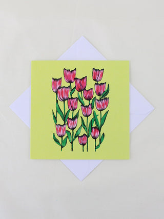 Spring Sunshine Tulips Card