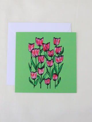 Spring Earth Tulips Card