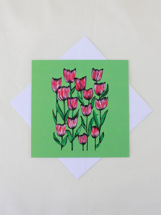 Spring Earth Tulips Card