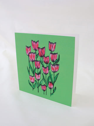 Spring Earth Tulips Card