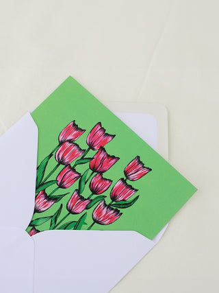 Spring Earth Tulips Card