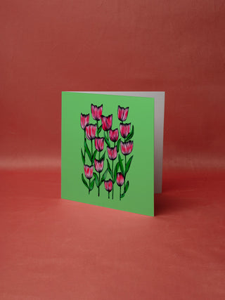 Spring Earth Tulips Card