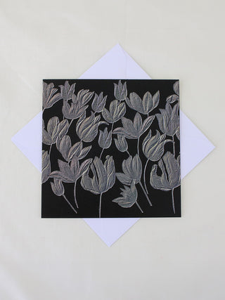 Tulip Flowers Embossed Card