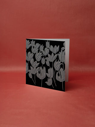 Tulip Flowers Embossed Card