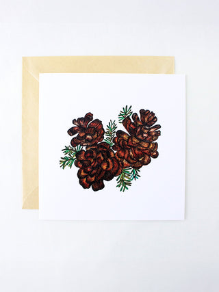 Festive Acorns Christmas Card