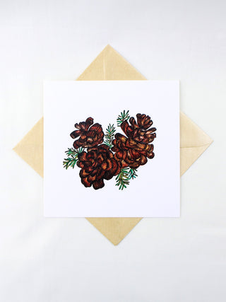 Festive Acorns Christmas Card