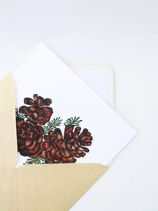 Festive Acorns Christmas Card