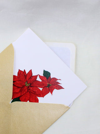 Christmas Poinsettia Flower Card