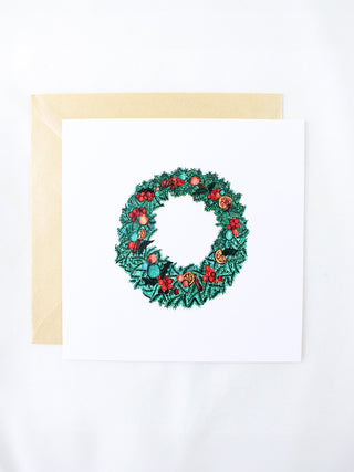 Merry Wreath Christmas Card