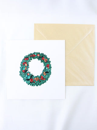 Merry Wreath Christmas Card