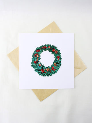 Merry Wreath Christmas Card