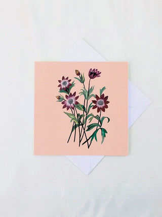 Anemones In Peach Card