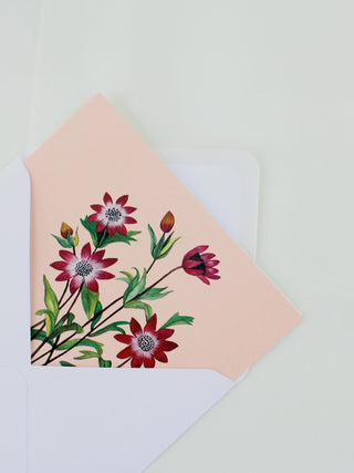 Anemones In Peach Card