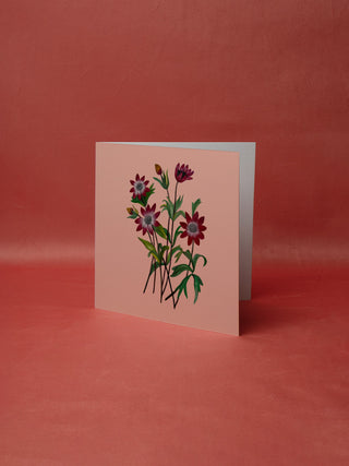 Anemones In Peach Card