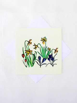 Daffodils In Cream Card