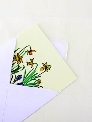 Daffodils In Cream Card