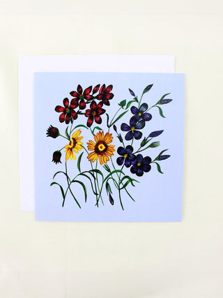 Violet Wild Flowers Card