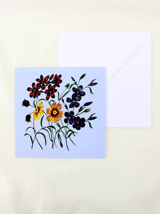 Violet Wild Flowers Card