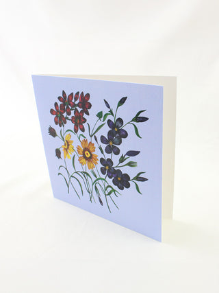 Violet Wild Flowers Card