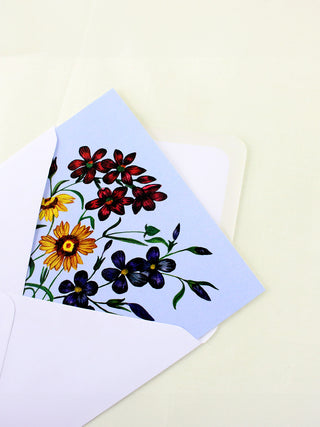 Violet Wild Flowers Card