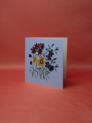 Violet Wild Flowers Card