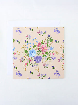 Floral Bouquet peach card