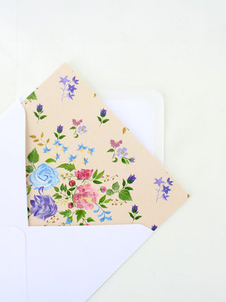 Floral Bouquet peach card