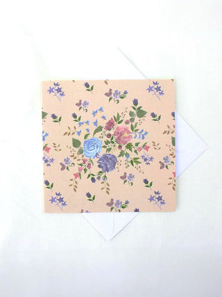 Floral Bouquet peach card