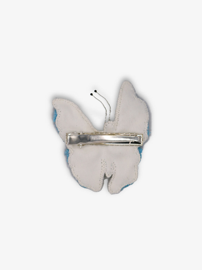 Aqua Shimmer Butterfly Clip