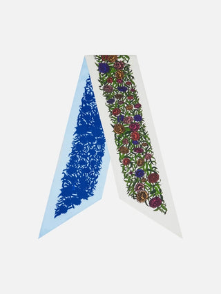 Straw Flowers Skinny Scarf