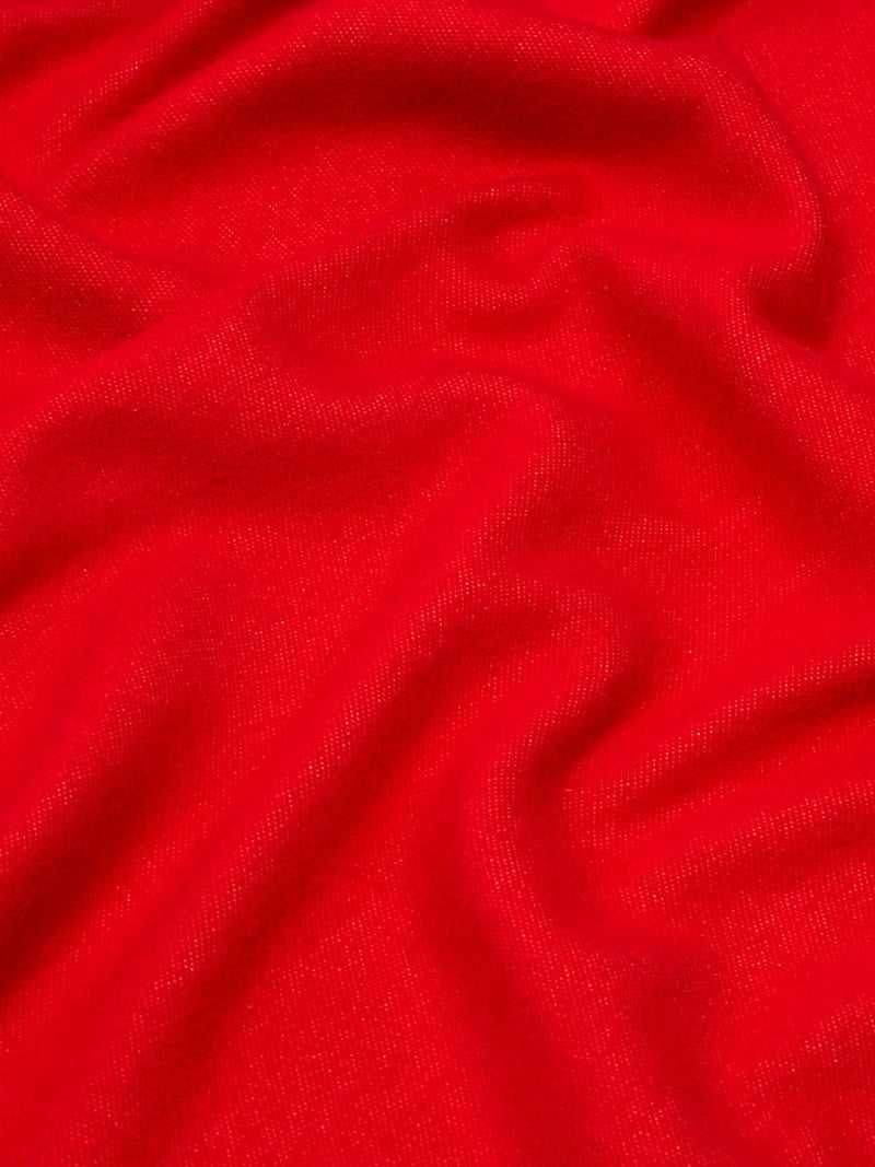 Plain Red Monogram Stole - Woven Silk Scarf