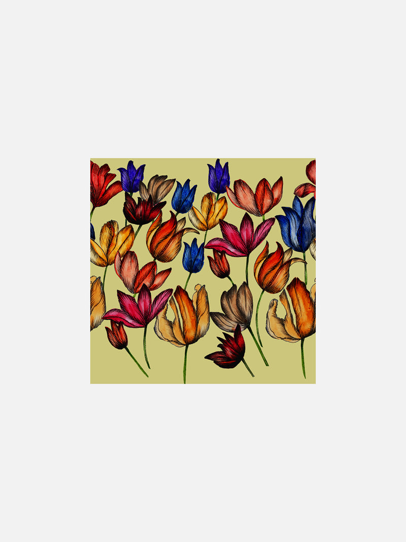 Tulip Flowers Yellow Card