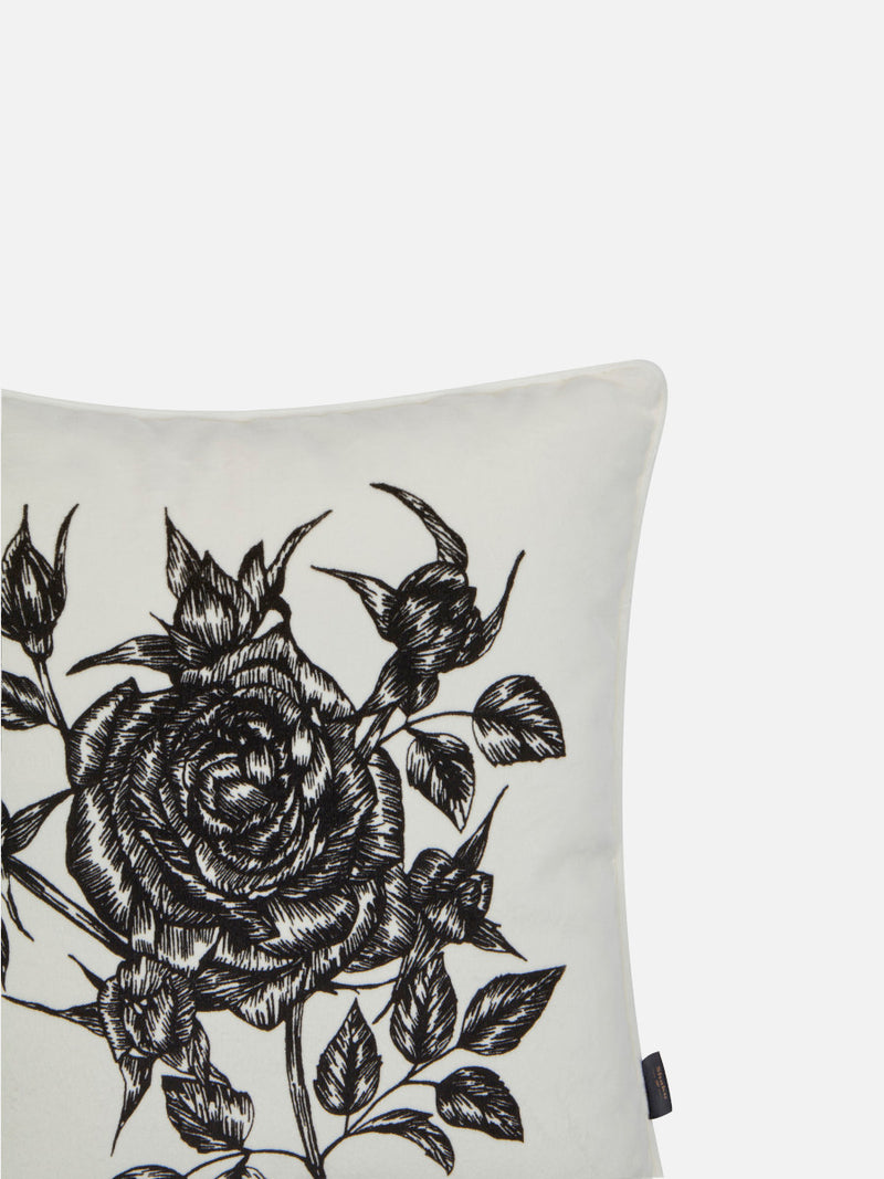 Rose Bramble White Cushion