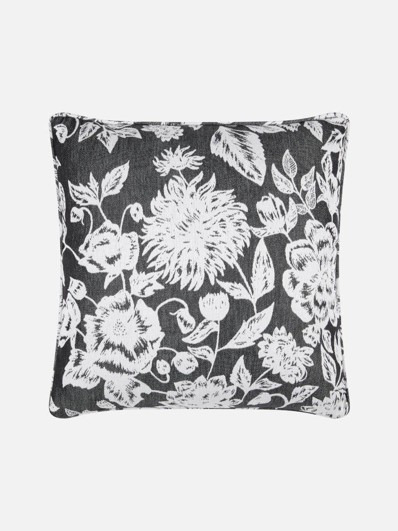 Floral Black & White Cushion