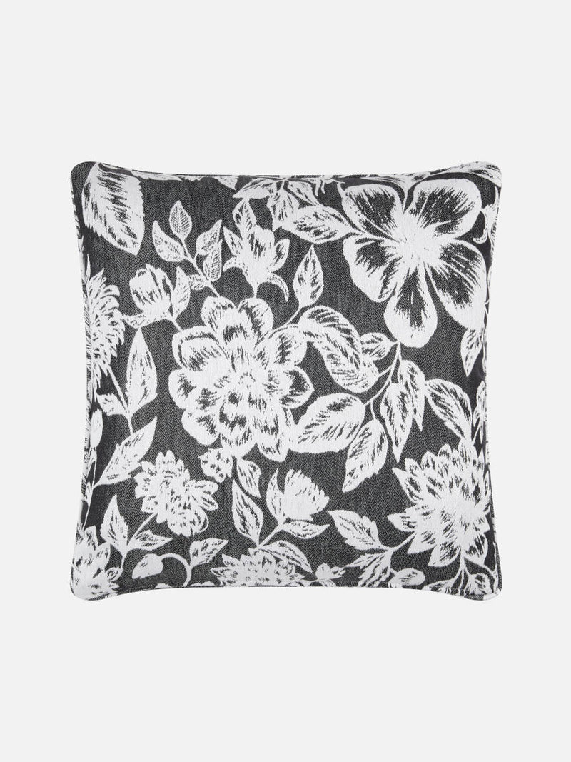 Floral Black & White Cushion