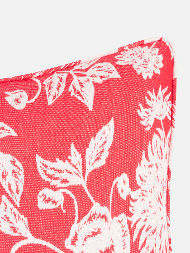 Floral Red & White Cushion