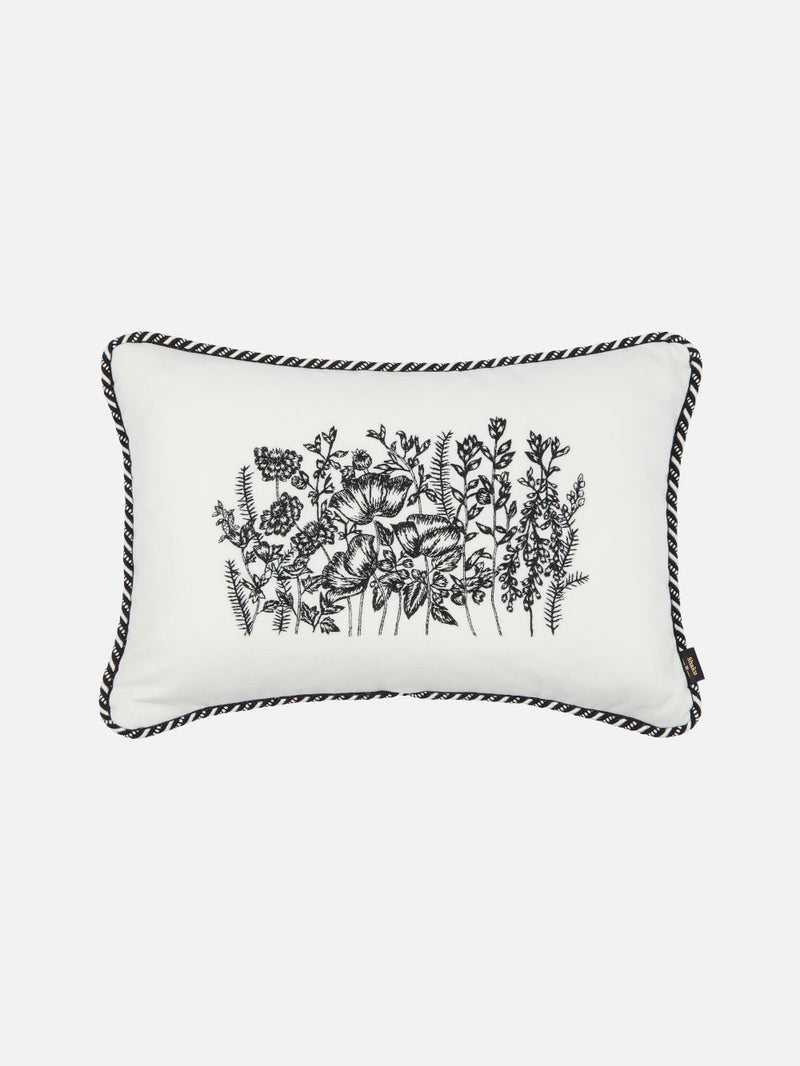 White Embroidered Cushion